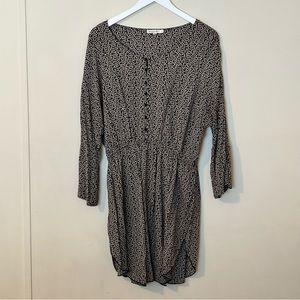 Comme Toi Tunic Top Black and Tan